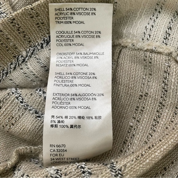 FREE PEOPLE Cosy Striped Mini Dress Size L Boho Hippie Coastal Beach - Picture 9 of 9